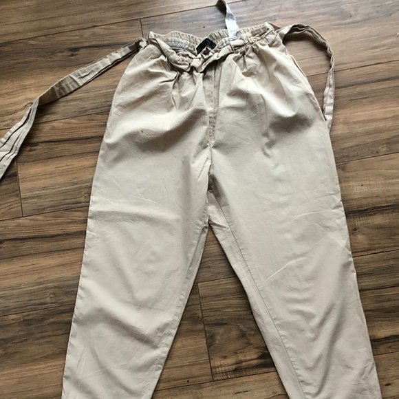 Zara Beige Tie-front Trousers - Picture 2 of 3